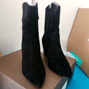 Linea Paolo Black Suede Booties Women's 9M